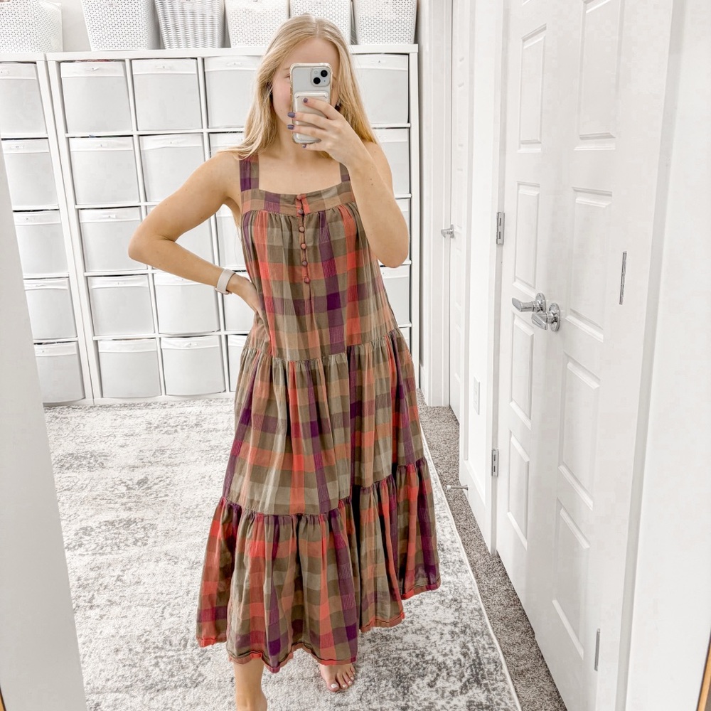 Faherty Marina Dress Desert Plaid